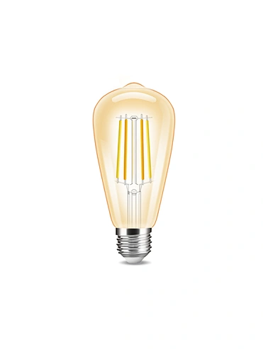 ZigBee 3.0 Protocol ST64 Type Dimmable Tunable White Smart LED Filament Bulb  Retro Vintage Lamp E27 Base 2200-6500 Kelvin