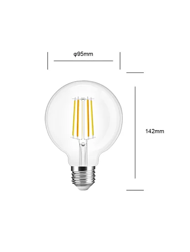 led filament G95 cct tunable