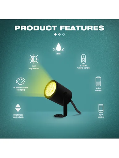rgb outdoor spotlight