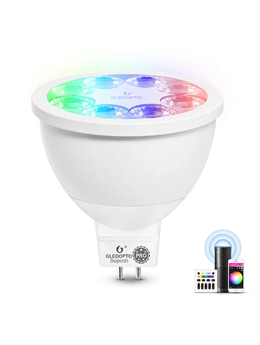 Gledopto ZigBee MR16 Bulb RGBW Color Home And Away App Control Smart GU5.3 Spotlight Siri Controlling Alexa Dimmable Bulbs RGBCW