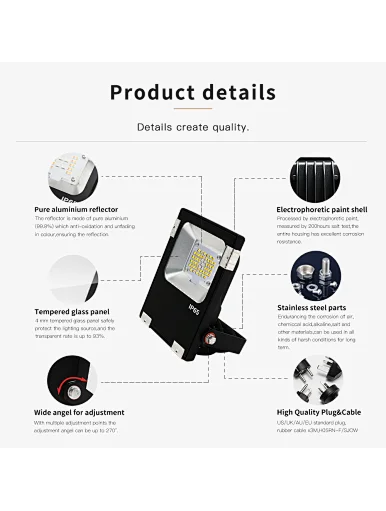 smart outdoor rgb led floodlight