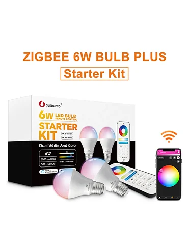 Best Smart Lights 6 Zone RF Remote Controlling No Need ZigBee Bridge Smart Bulbs Google Home Compatible Gledopto Starter Kit