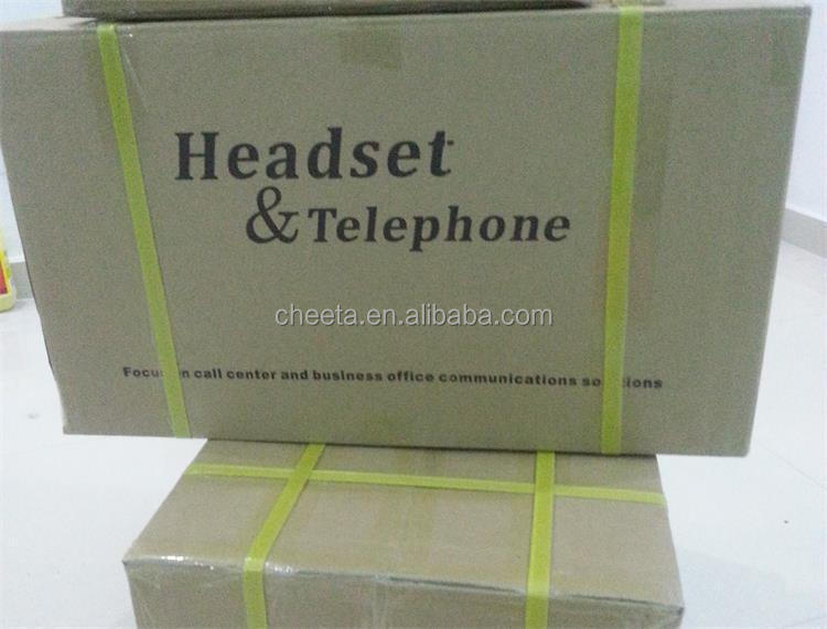 modern office reception hand-free black call center business headset mini telephone with screen