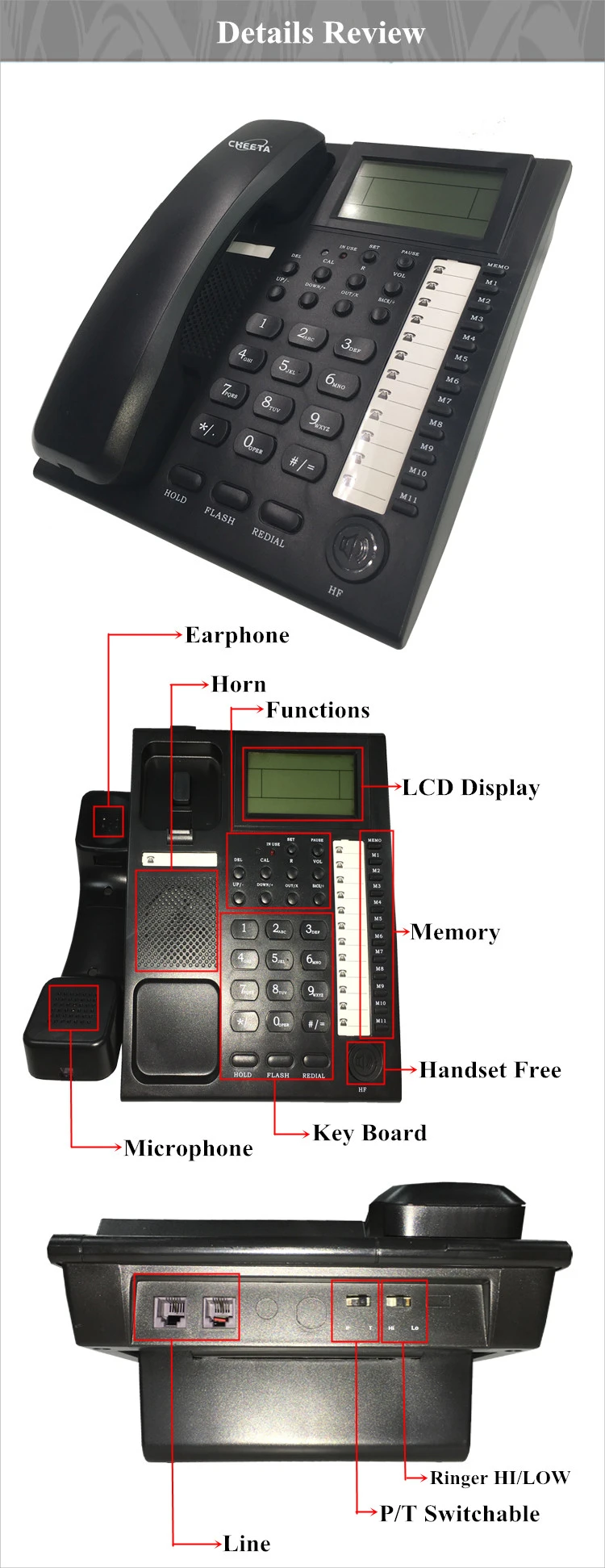 Shenzhen Cheeta Technology Co., Ltd. is a professional Caller ID Telephone Manufacturing Facility in China . Provide wholesale and OEM of Caller ID Telephone.