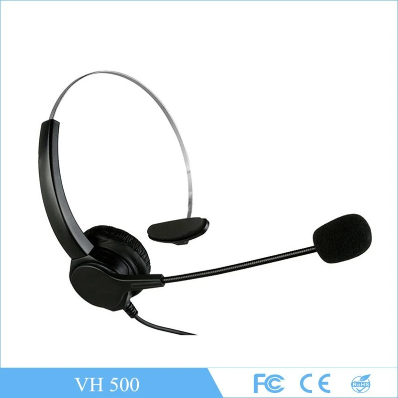 Call center headset with RJ45 or RJ11 connector for office workers