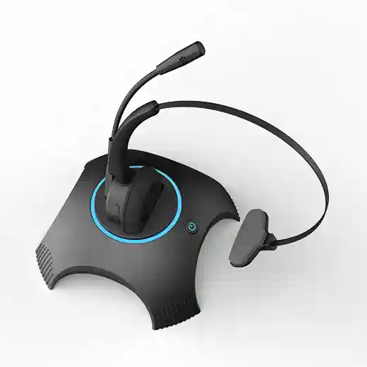 All-in-one wireless Bluetooth call center headset + charging base,Call Center Headset Manufacturer
