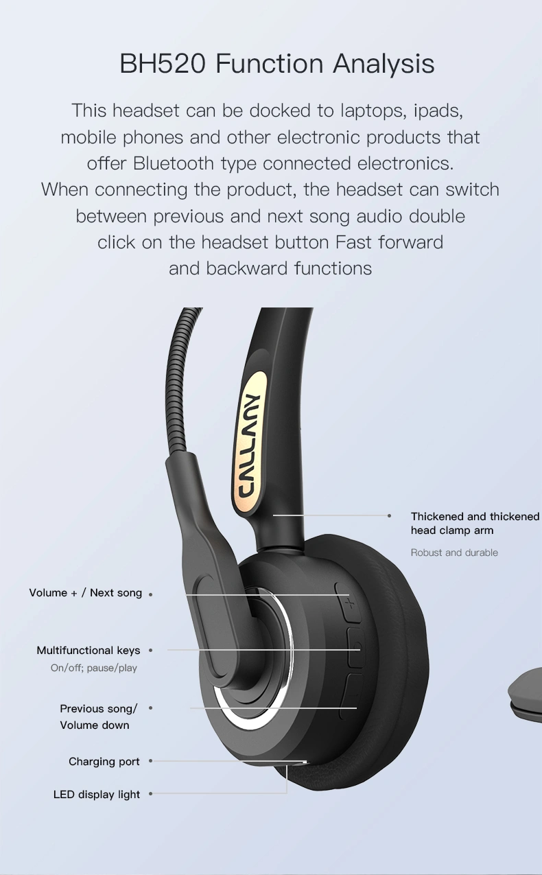 All-in-one wireless Bluetooth call center headset + charging base,Call Center Headset Manufacturer