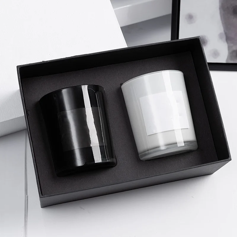 white candle jar