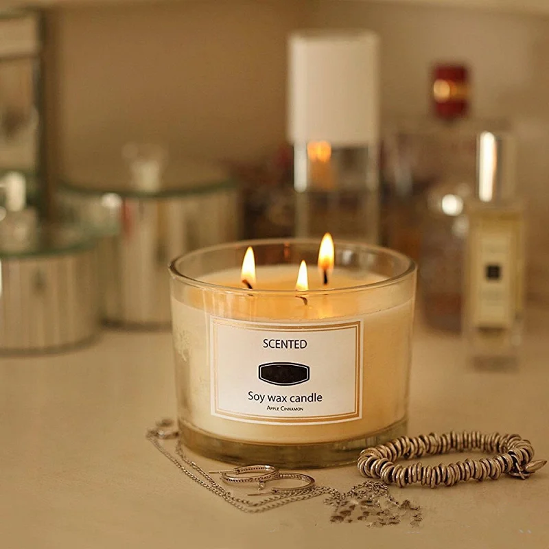 3 wick scented candles