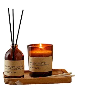 reed diffuser and candle set