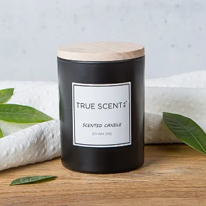 black matte candle jars with lid