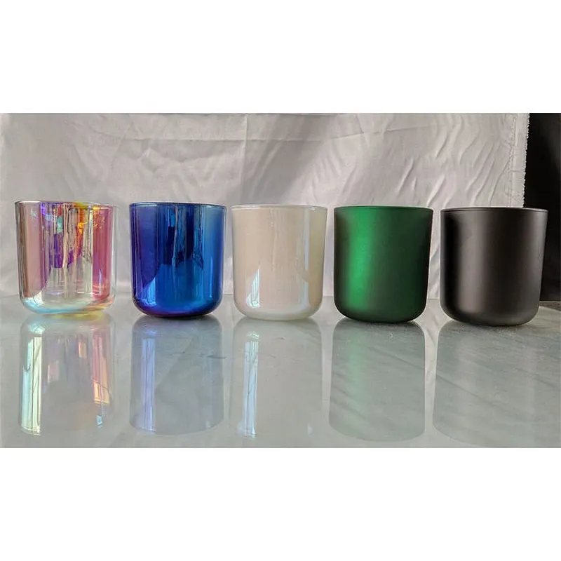 iridescent candle jar