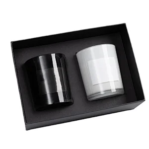 white candle jar