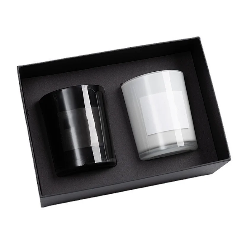 white candle jar