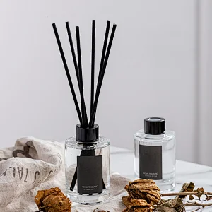 transparent diffuser glass bottle