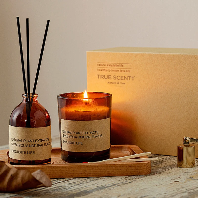 reed diffuser and candle set