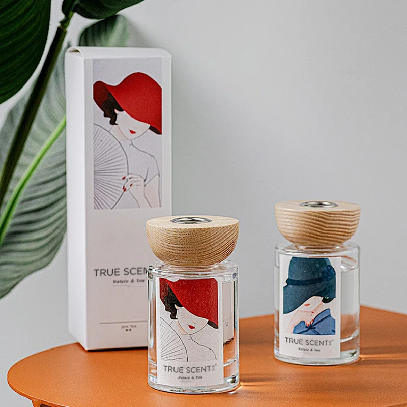 diffuser bottle with wood cap