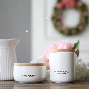 ceramic candle jar with lid
