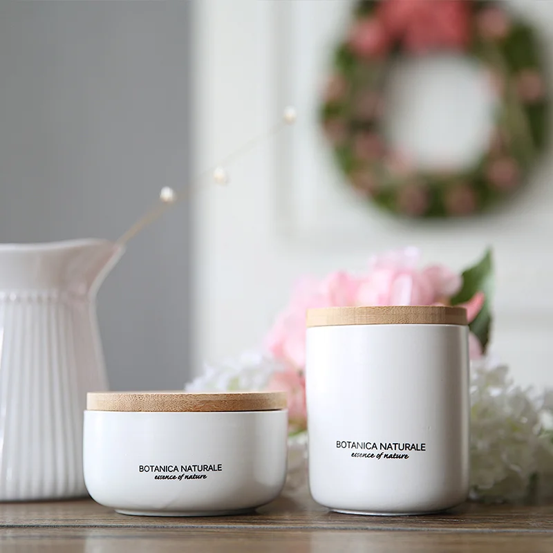 ceramic candle jar with lid