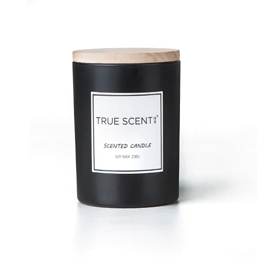 black matte candle jars with lid
