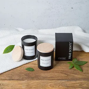 black matte candle jars with lid