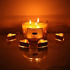 3 wick scented candles
