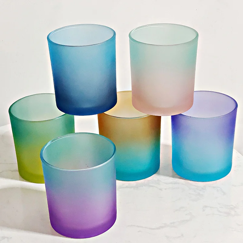 gradient candle jar
