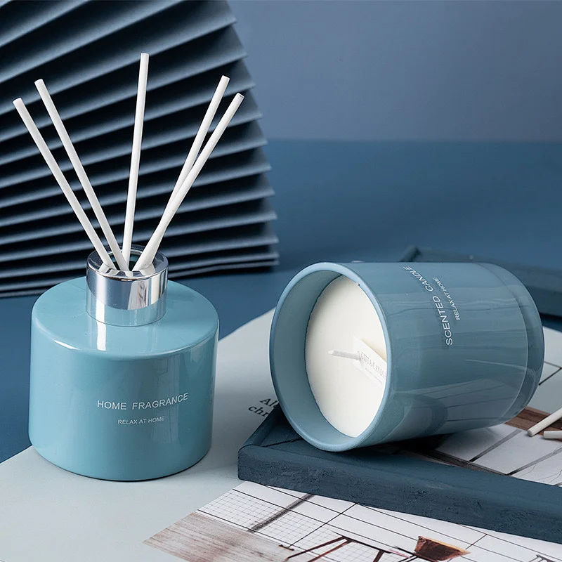 candle and reed diffuser set