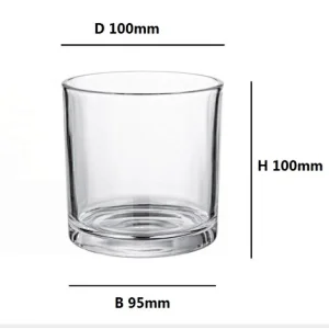 clear glass candle jars