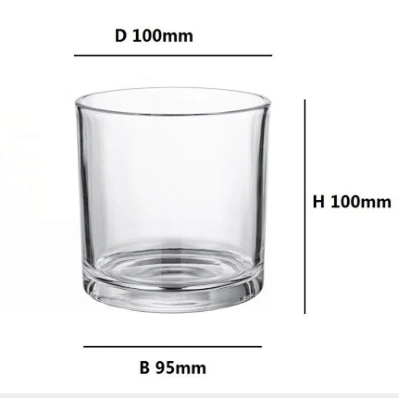 clear glass candle jars
