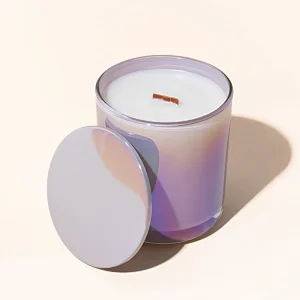 iridescent candle jar