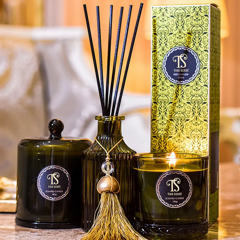 candle and reed diffuser gift set