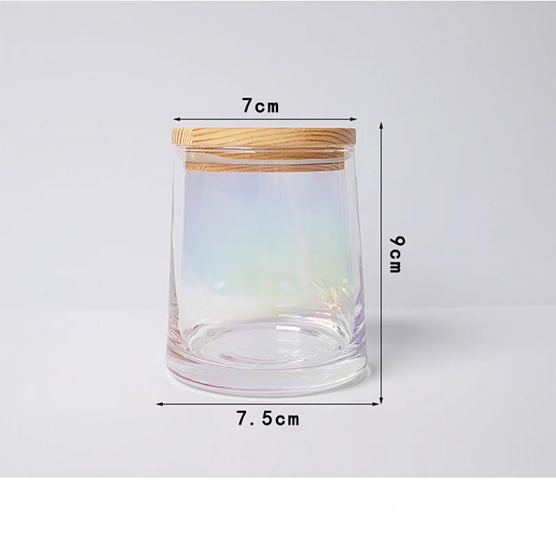 iridescent candle jar
