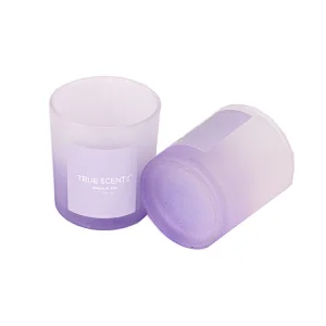 frosted glass candles jar