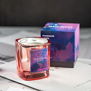 pink candle jar