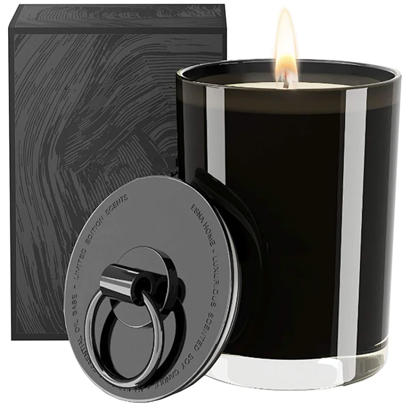 customizable scented candles black