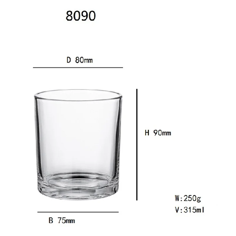 clear glass candle jars