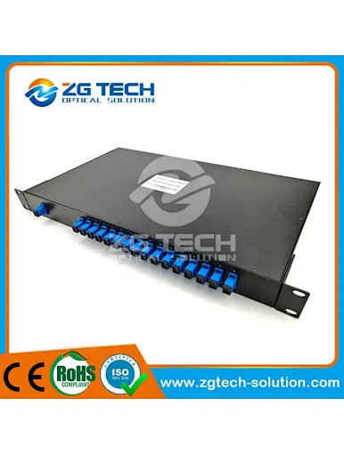 1U 19 Inch Rack Mounted 1x16 PLC Splitter
