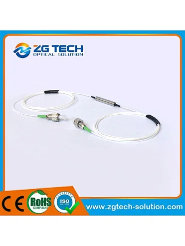 On-line fiber optic isolator single mode