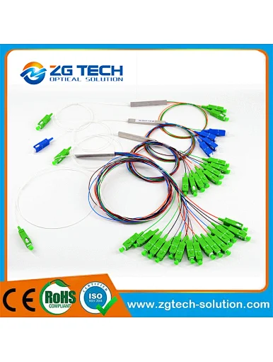 Steel Tube Fiber Optic PLC Splitter