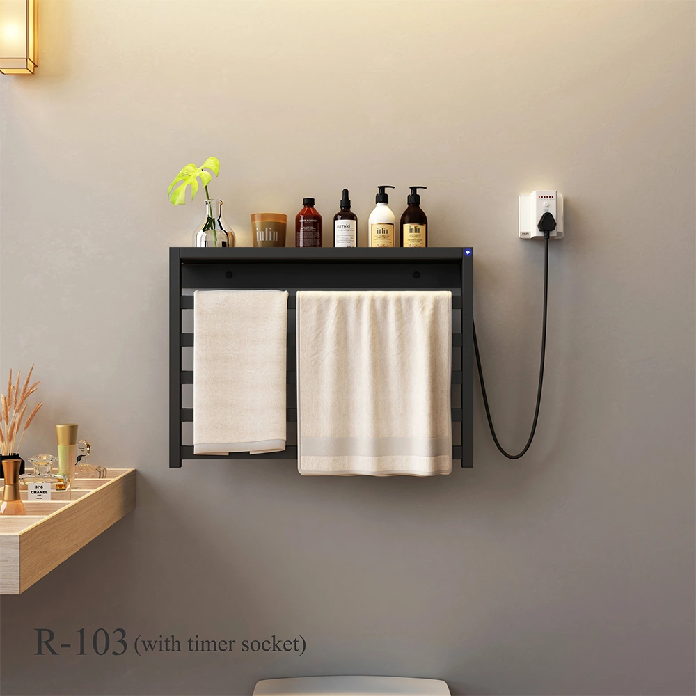 Towel Warmers Heated Towel Rail Square Bars Stainless Steel Towel Rack For Bathroom Matt black/white