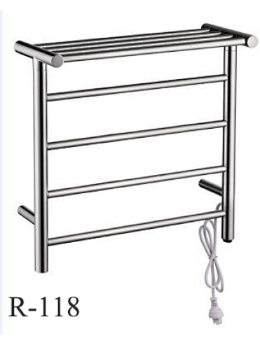 Single Bar Heated Towel Rail Square Tube Bathroom Accessories Electric Towel Warmer Towel Rack--R118 Series