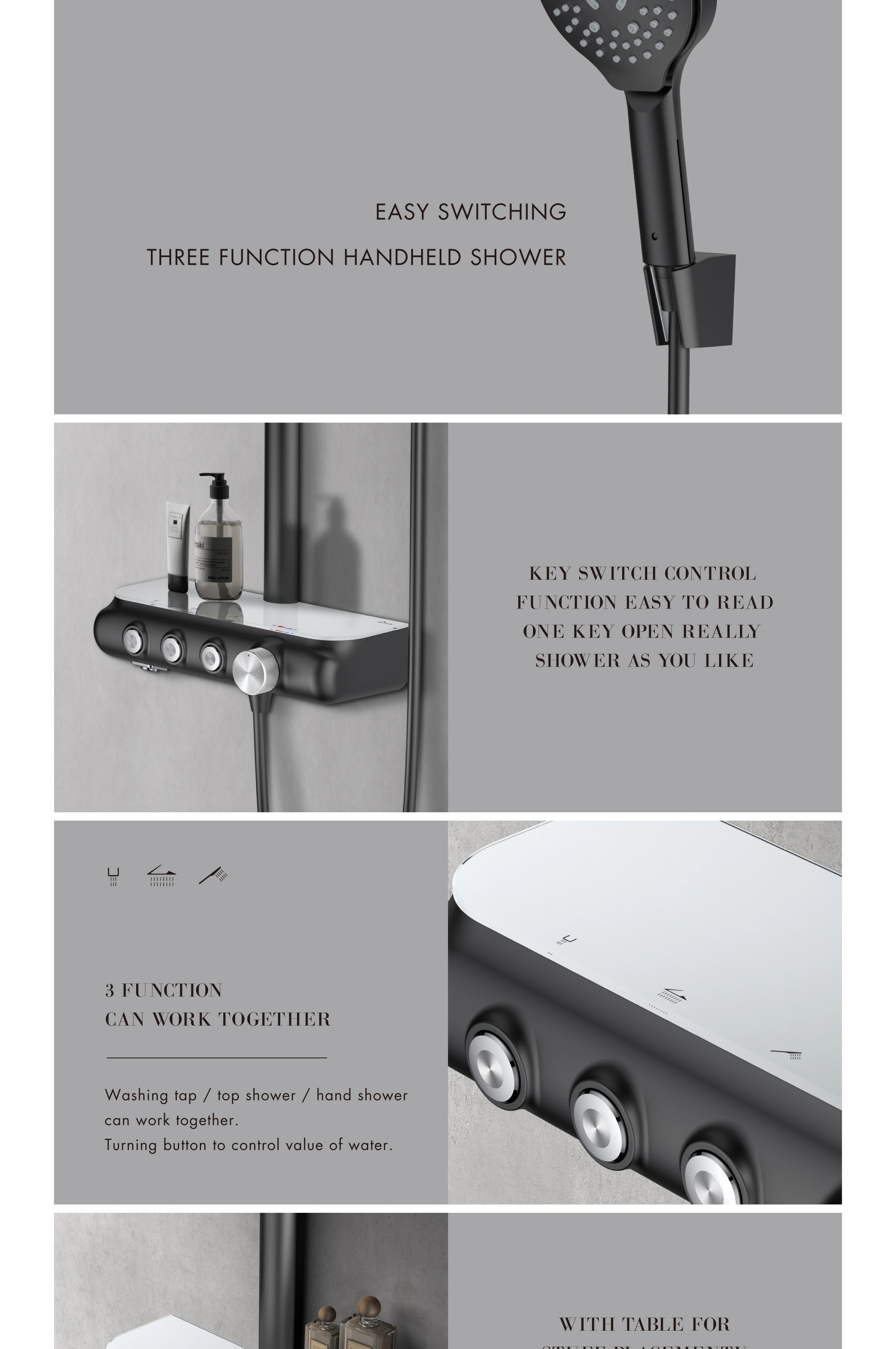 3 Function Shower Mixer- SHISEN Series