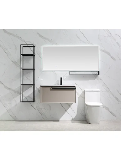 origin design bathroom cabinet,luxury sanitary ware,best bathroom furniture,bathroom vanitiy with smart LED mirror, bathroom cabinet with basin and faucet