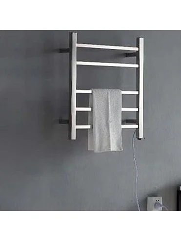 Towel Warmer Wall Mount Electric Plug-in/Hardwired Heated Towel Rack Brush Finish--R117 Series