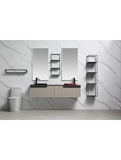 origin design bathroom cabinet,luxury sanitary ware,best bathroom furniture,bathroom vanitiy with smart LED mirror, bathroom cabinet with basin and faucet