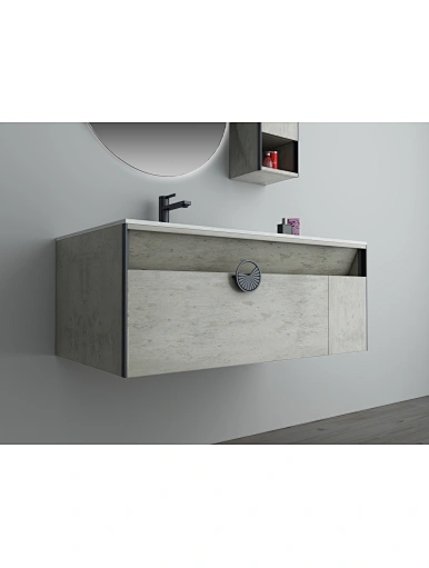 Bathroom Cabinet With Unique Design Mirror