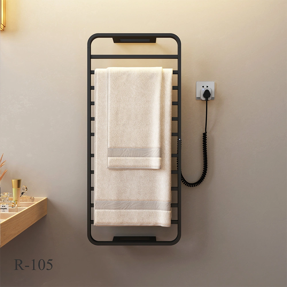 Foshan modern bathroom accessories wall mounted metal electric towel warmer rack