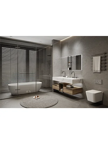 5 star Hotel Bathroom Furniture Luxury Wall Mounted Bathroom Vanity Floating Cabinet Factory directly Bathroom Vanities with Sink