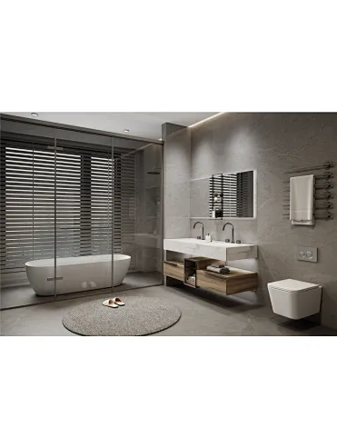 5 star Hotel Bathroom Furniture Luxury Wall Mounted Bathroom Vanity Floating Cabinet Factory directly Bathroom Vanities with Sink